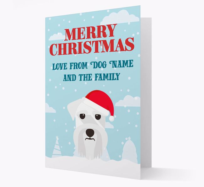 'Love from the Family' Christmas Card with your {breedFullName} Christmas Icon